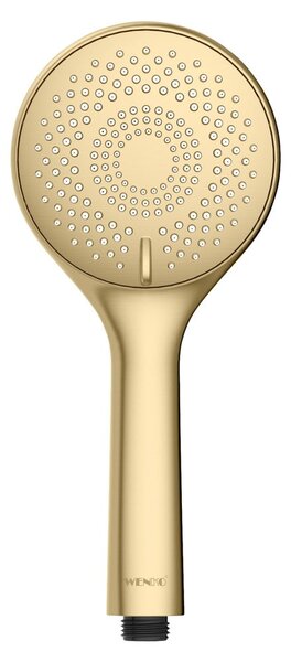 Plastikowa słuchawka prysznicowa z funkcją oszczędzania wody w kolorze matowego złota ø 11 cm Watersaving System – Wenko