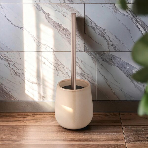 Beżowa ceramiczna szczotka do WC Sirmione – Wenko