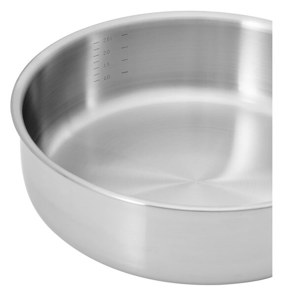 Patelnia z pokrywką ze stali nierdzewnej ø 24 cm Lucca 3.0 – FABINI