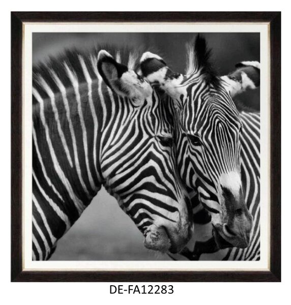 | SPRAWDŹ RABAT W KOSZYKU ! Obraz Zebra Couple 90x90 DE-FA12283 MINDTHEGAP DE-FA12283