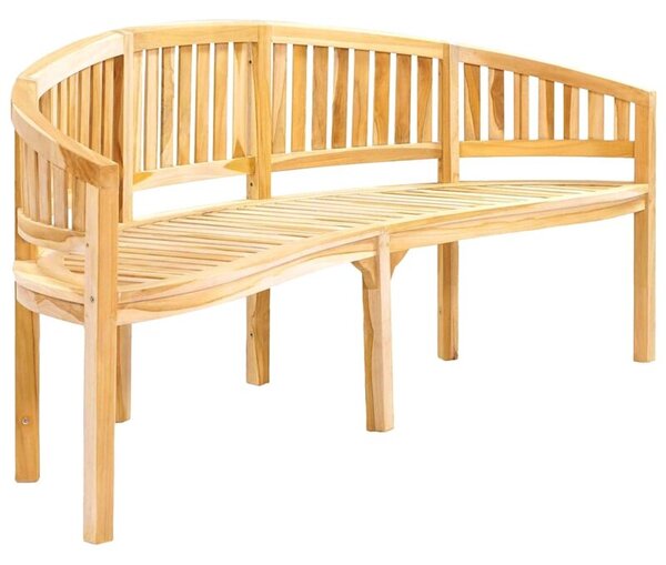 Ławka w kształcie banana, 200 cm, lite drewno tekowe