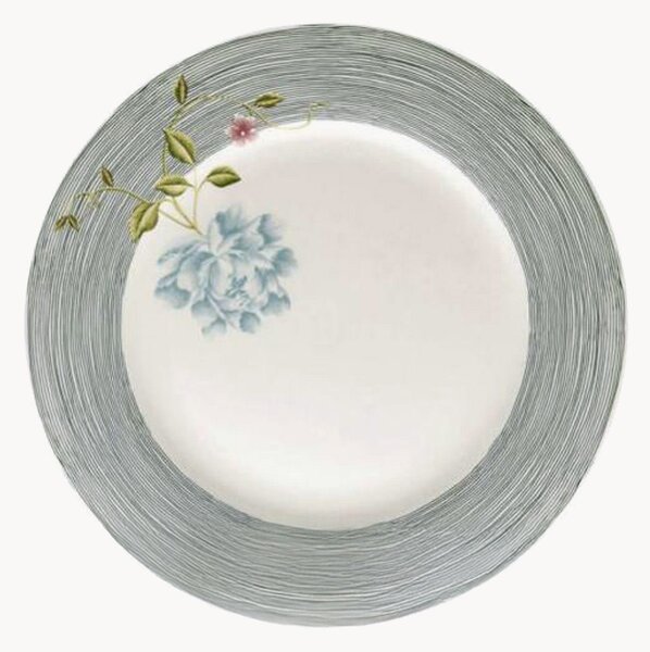 Komplet talerzy z porcelany Midnight Pinstripe, 4 elem