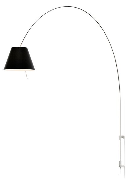 Luceplan - Lady Costanza Lampa Ścienna z Wyłącznikiem Czarna/Aluminium Luceplan