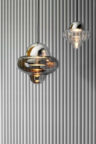 Design by Us - Nutty XL Lampa Wisząca Clear/Chrome