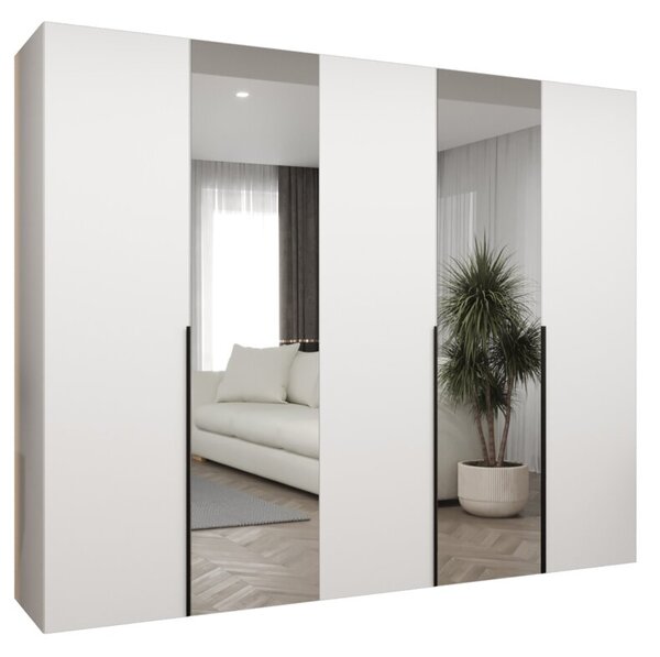 Szafa uchylna otwierana Alicante 2 250 wys. 202 cm biaÅy + u. czarny