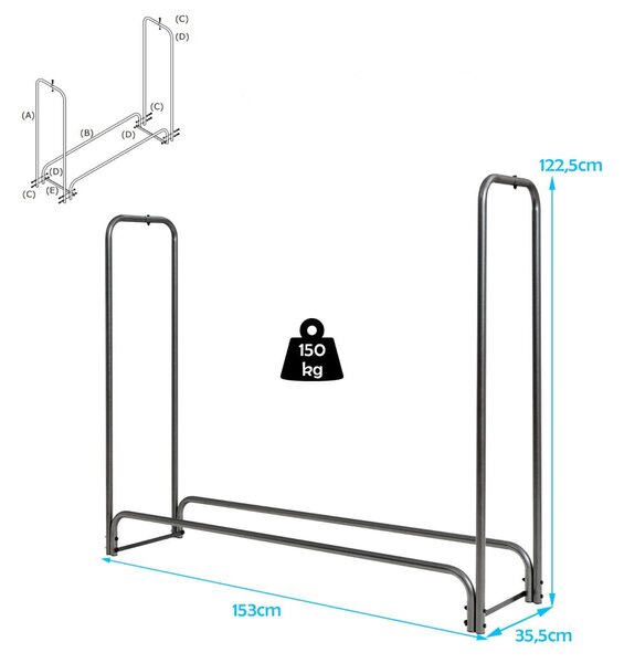 Stojak na drewno 153 cm