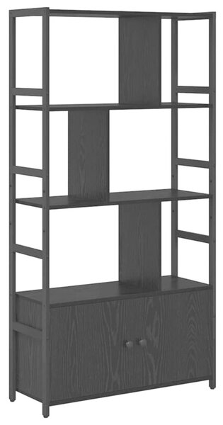 Półka na książki czarny dąb 80 x 30 x 155,5 cm
