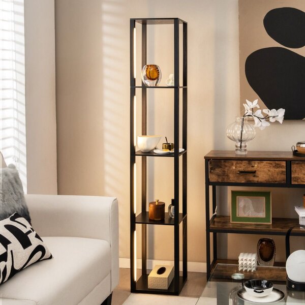 Lampa podłogowa LED z 4 półkami