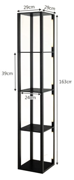 Lampa podłogowa LED z 4 półkami
