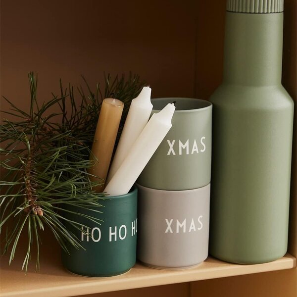 Zielony kubek z imitacji porcelany Design Letters Favourite, 0,25 l