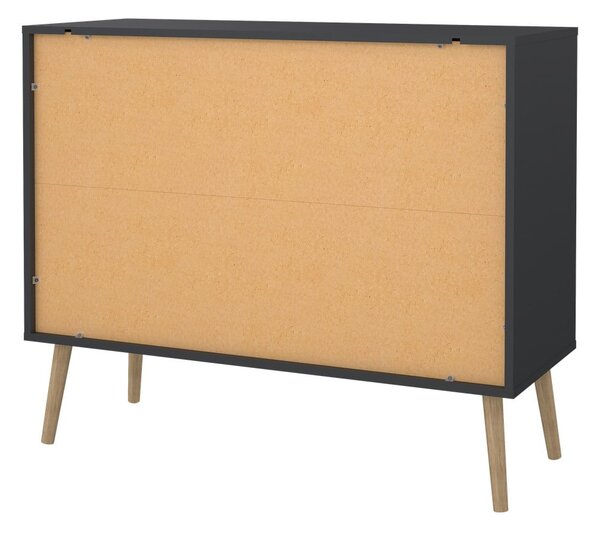 Antracytowa niska komoda 99x82 cm Bodo – Tvilum