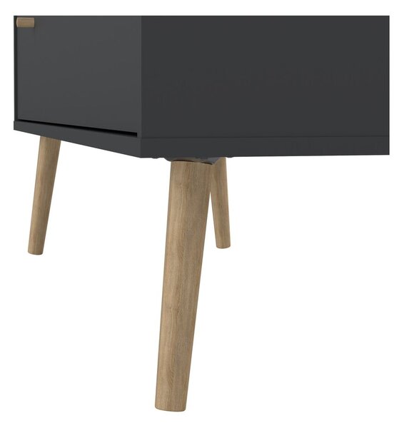 Antracytowa niska komoda 99x82 cm Bodo – Tvilum
