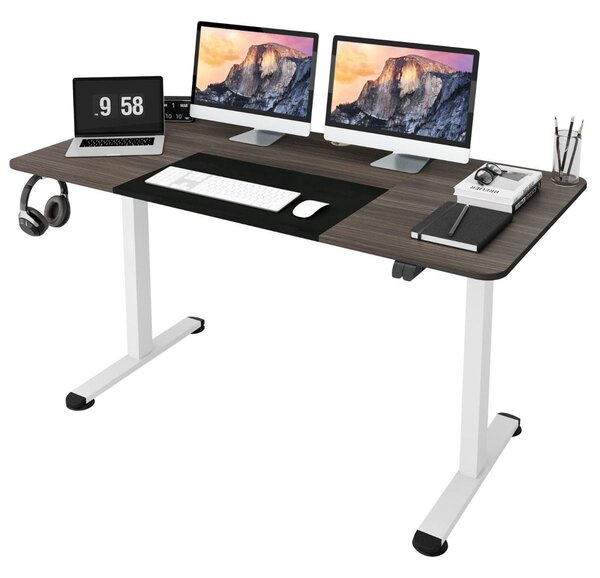 Duże biurko regulowane elektrycznie 140 x 70 x 72-116 cm
