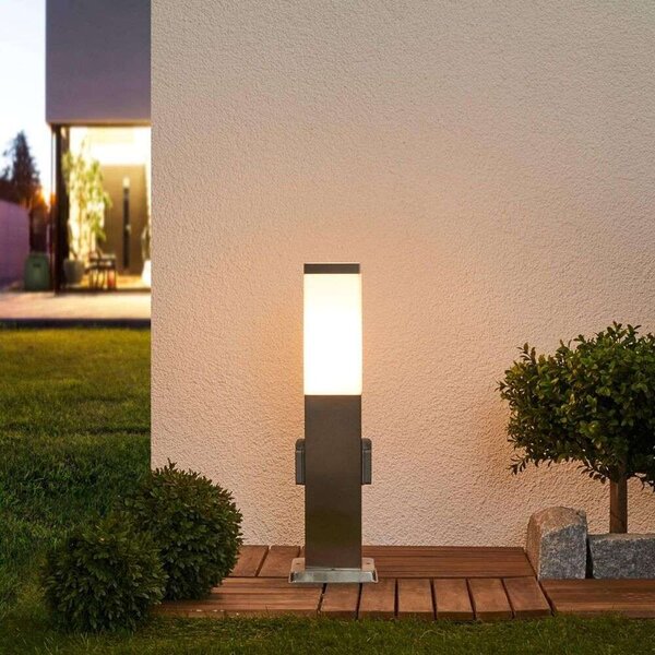 Lindby - Lorian Lampa Ogrodowa Stainless Steel/White