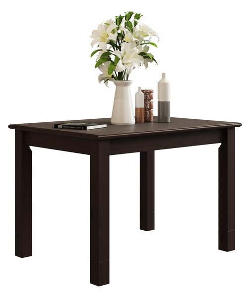 Elegancki ciemny stół z drewna sosnowego 110x80 cm