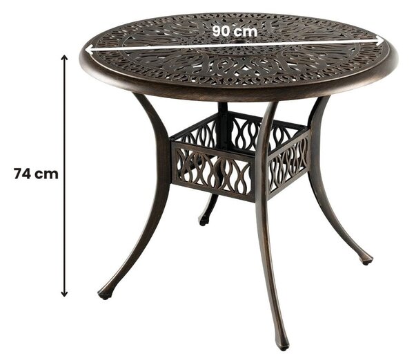 Okrągły stół ogrodowy o średnicy 90 cm