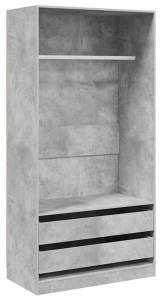 Szafa, szaroÅÄ betonu, 100x50x200 cm, materiaÅ drewnopochodny