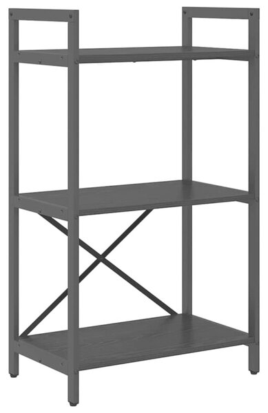 Półka na książki czarny dąb 56 x 34 x 96 cm