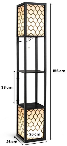 Lampa podłogowa z 2 półkami