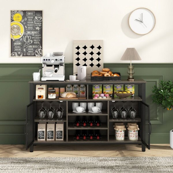 Drewniany kredens w stylu industrialnym 140 x 40 x 82,5 cm