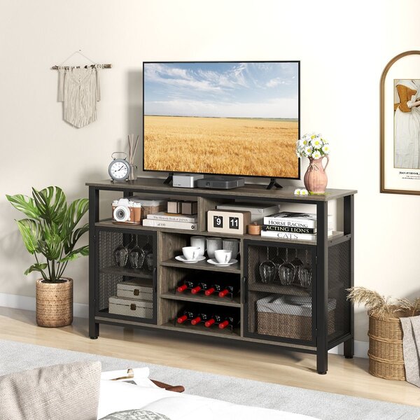 Drewniany kredens w stylu industrialnym 140 x 40 x 82,5 cm