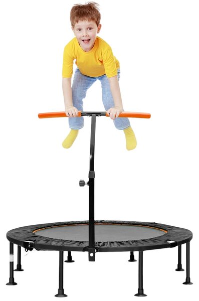 Składana mini trampolina z regulowaną poręczą