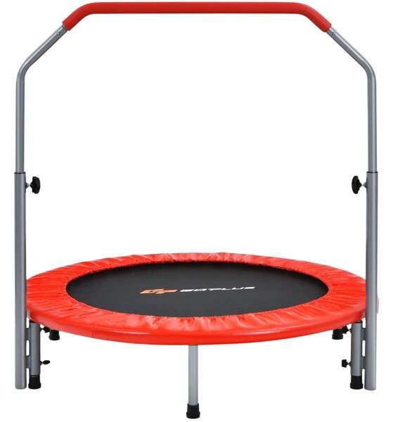 Składana mini trampolina fitness z regulowaną poręczą