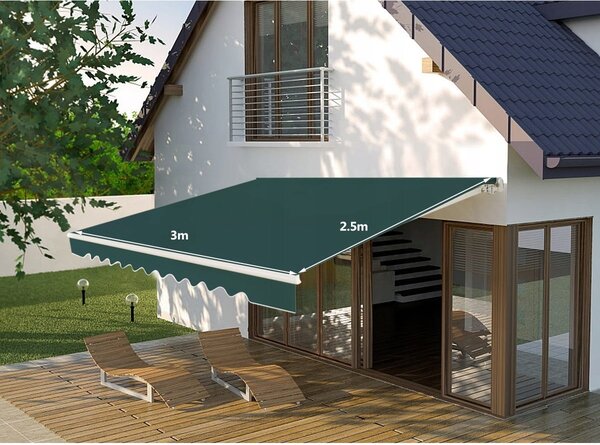 Składana markiza balkonowa tarasowa 300x250cm