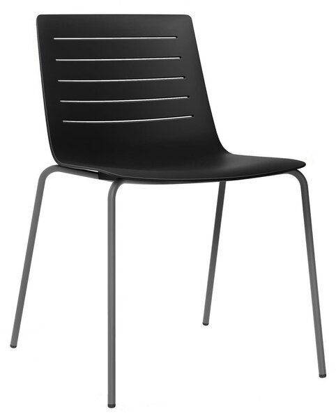 KRZESŁO CZARNE Skin 4 ERGONOMICZNE z polipropylenu