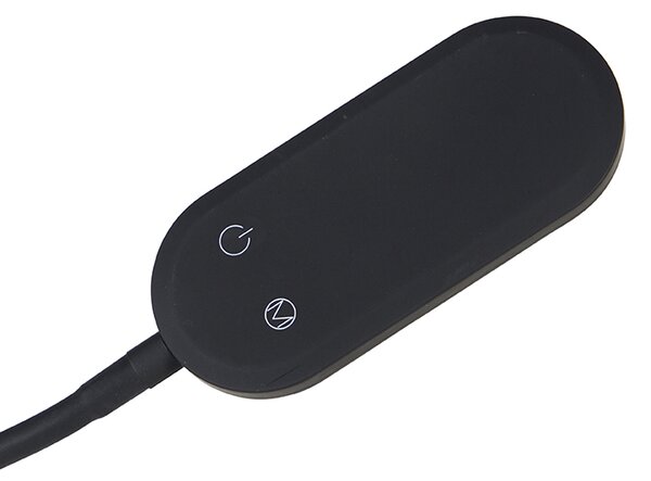 Lampa stojąca czarna z wbudowanym LED 5-stopniowym ściemniaczem w Kelvinach - Botot