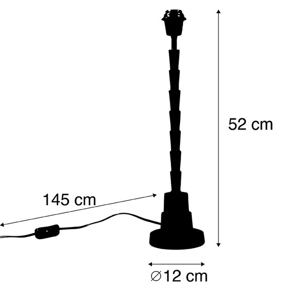 Lampa stołowa w stylu art deco brązowa bez klosza - Pisos
