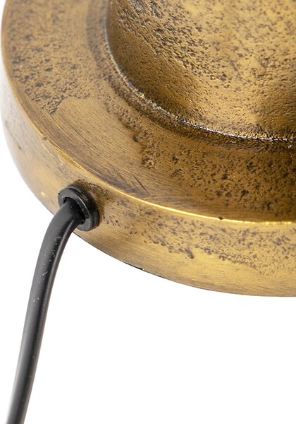 Lampa stołowa w stylu art deco brązowa bez klosza - Pisos