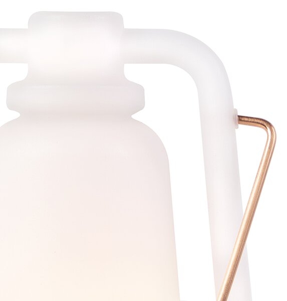 Lampa stołowa biała z efektem płomienia 22 cm - Storm Mini