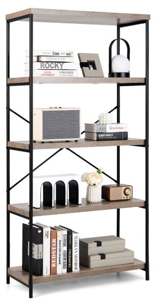 5-poziomowy regał w stylu industrialnym 79 x 35 x 160 cm