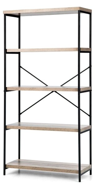 5-poziomowy regał w stylu industrialnym 79 x 35 x 160 cm