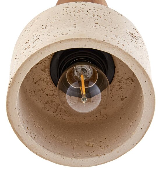 Lampa wisząca Carlotta Lucande, możliwość ściemniania, kremowy / amber, salon / jadalnia, beton, nowoczesny