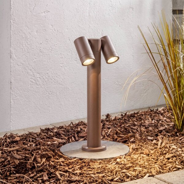 Lampa ogrodowa stojąca Tulimar PRIOS, możliwość ściemniania, brązowy / rdzawy, aluminium, nowoczesny