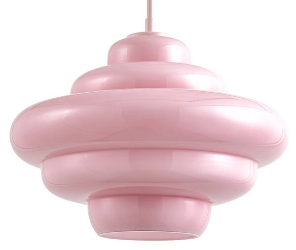 Lampa wisząca Leilani Lucande, możliwość ściemniania, fioletowy / różowy / bladoróżowy, salon / jadalnia, szkło, design