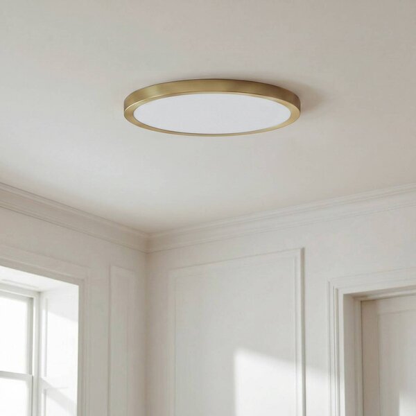 Lampa sufitowa Sorela Lindby, możliwość ściemniania, mosiężny / złoty, salon / jadalnia, metal, nowoczesny