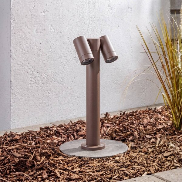 Lampa ogrodowa stojąca Tulimar PRIOS, możliwość ściemniania, brązowy / rdzawy, aluminium, nowoczesny