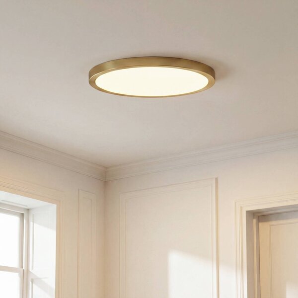 Lampa sufitowa Sorela Lindby, możliwość ściemniania, mosiężny / złoty, salon / jadalnia, metal, nowoczesny