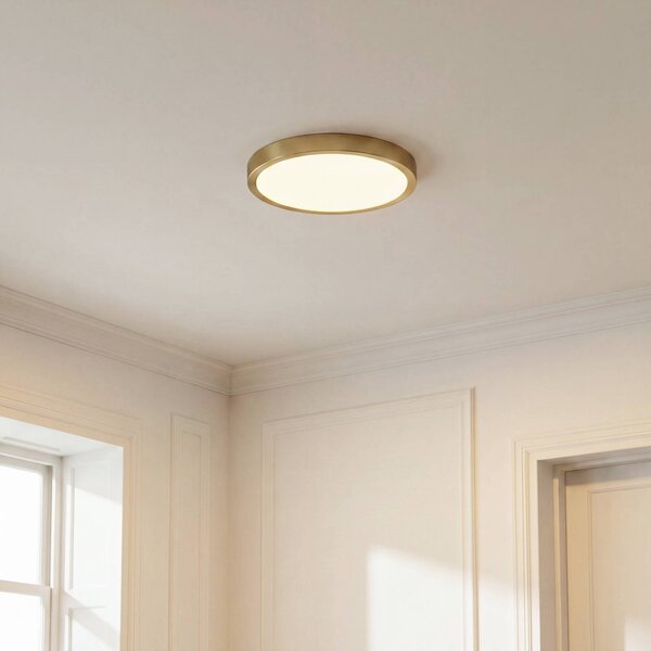 Lampa sufitowa Sorela Lindby, możliwość ściemniania, mosiężny / złoty, salon / jadalnia, metal, nowoczesny