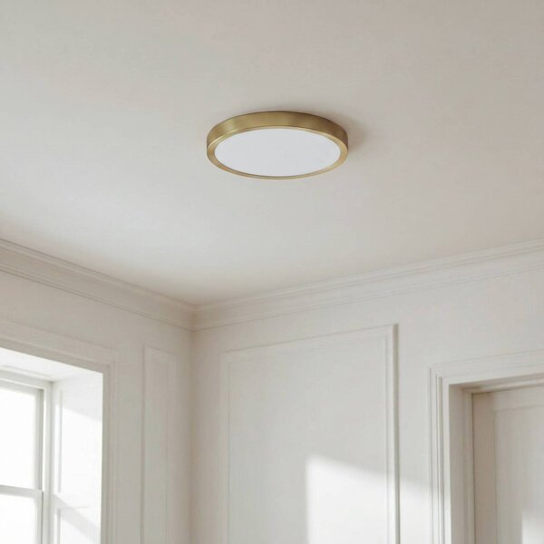 Lampa sufitowa Sorela Lindby, możliwość ściemniania, mosiężny / złoty, salon / jadalnia, metal, nowoczesny