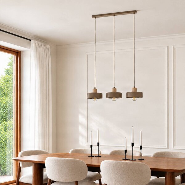 Lampa wisząca Torin EMIBIG LIGHTING, możliwość ściemniania, kremowy / amber, salon / jadalnia, metal, skandynawski