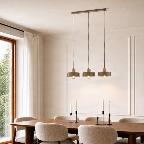 Lampa wisząca Torin EMIBIG LIGHTING, możliwość ściemniania, kremowy / amber, salon / jadalnia, metal, skandynawski