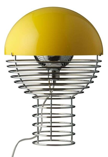 Verpan - Wire Lampa Stołowa Ø30 Chrome/Yellow Verpan