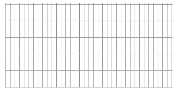 Panel ogrodzeniowy 2D, 2,008 x 1,03 m, srebrny