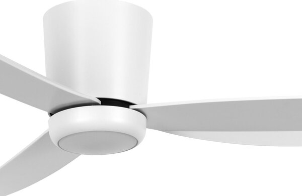 Wentylator sufitowy z oświetleniem, biały, 137 cm, cichy – Beacon Beacon Lighting, Array, ściemnialny, biały, salon, tworzywo sztuczne, nowoczesny
