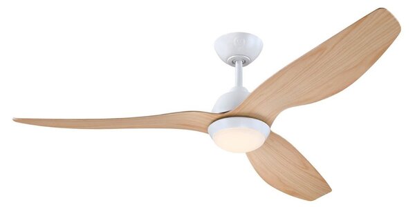 7316140 Cichy wentylator sufitowy LED DC, 132 cm – Westinghouse Westinghouse, ściemnialny, drewniany, salon, tworzywo sztuczne, nowoczesny