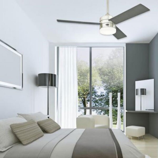 Wentylator sufitowy LED Alta Vista, grafit, drewno – Westinghouse Westinghouse, Alta Vista, czarny, salon, drewno, nowoczesny